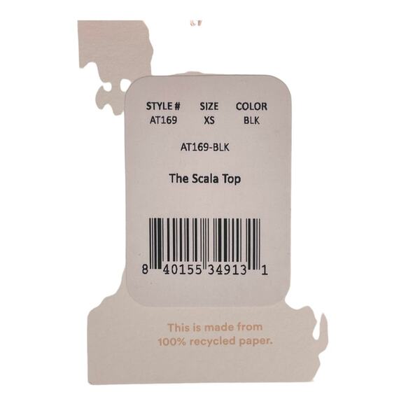 Andie Swim The Scala Bikini Top Strapless Bandeau V Shaped Black Size XS - Picture 5 of 5